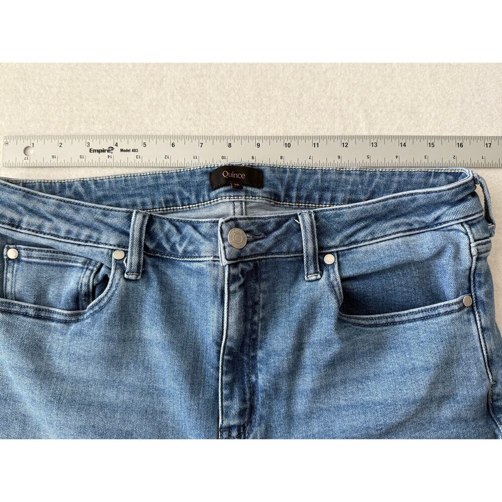 Quince Women Jeans Bella Stretch Wide Leg Seaside Blue 32/32 - Picture 8 of 10